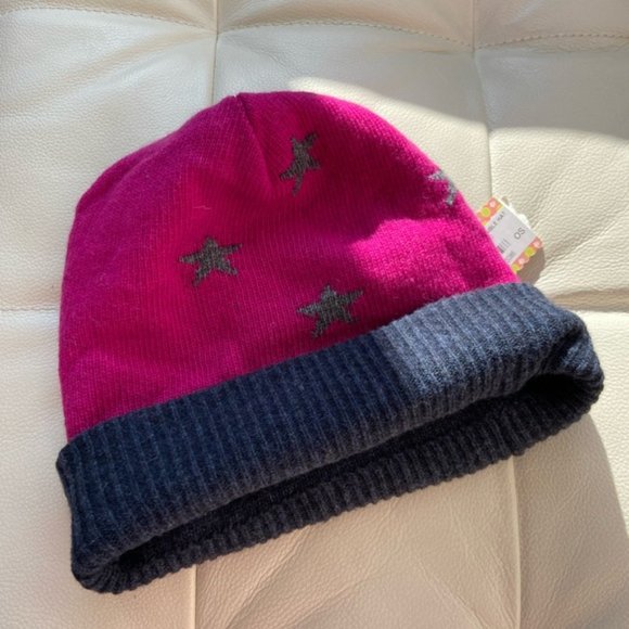 NWT Reversible Beanie in Blue and Magenta (wool & alpaca blend) - Picture 4 of 7